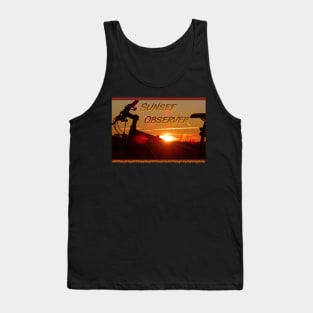 Bicycle Sunset Observer for bicycle lover Tank Top